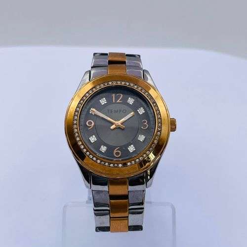 Women s Watches TEMPO Two Tone Rose Gold Ladies Diamante Watch